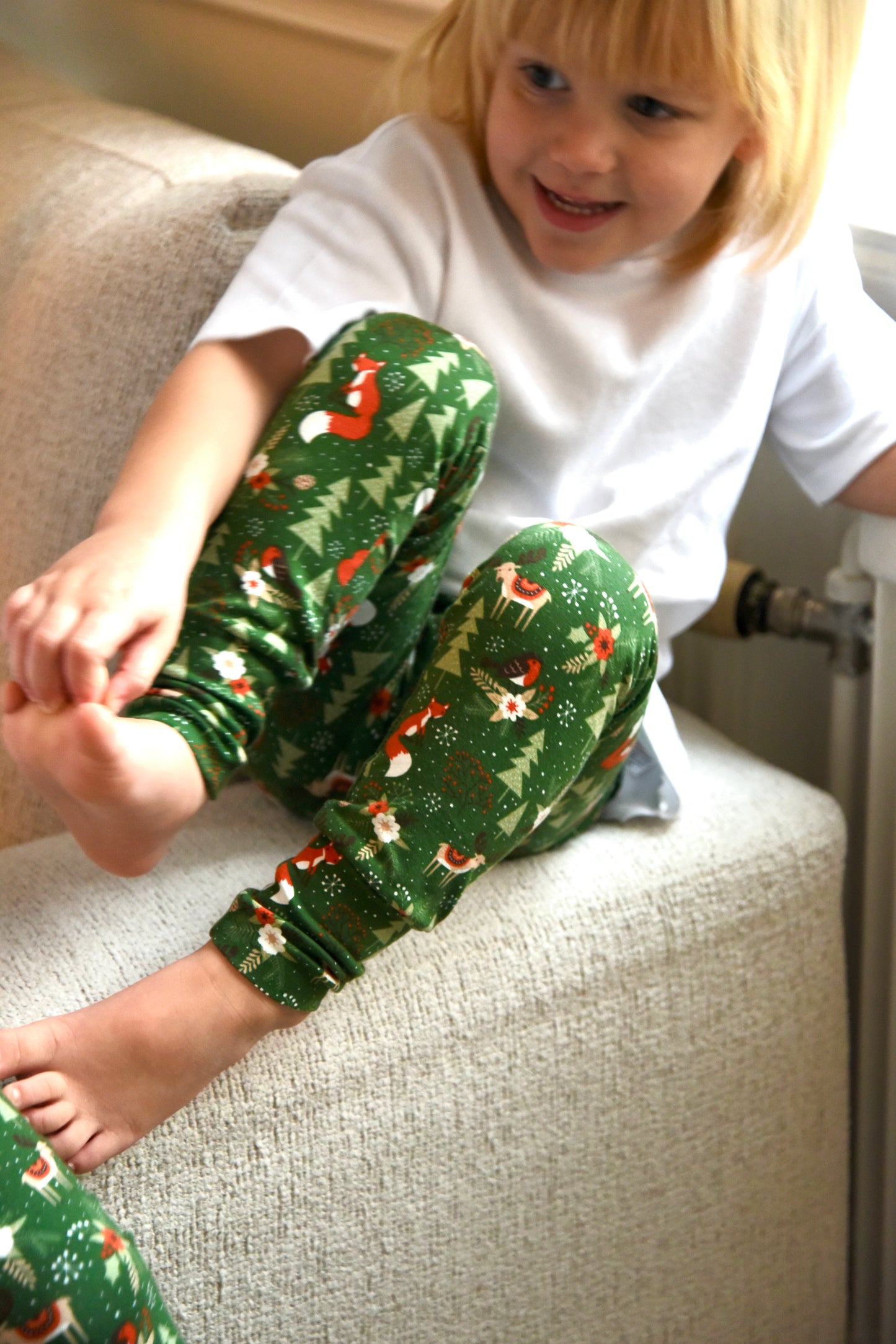 Green Foxy Forest Leggings