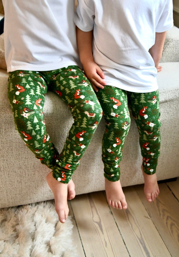 Green Foxy Forest Leggings