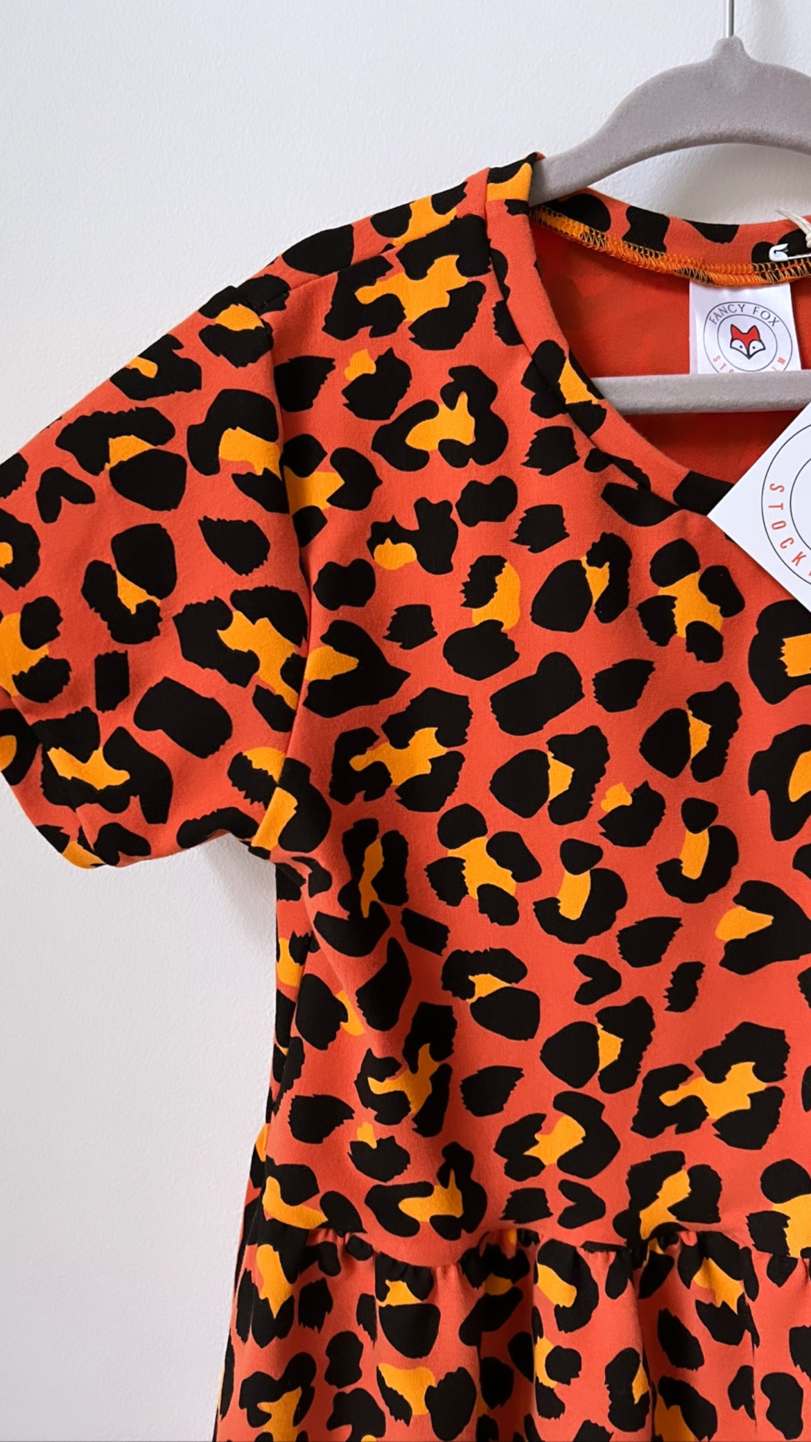 Fiery Cheetah T-shirt Dress