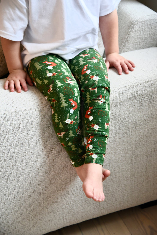 Green Foxy Forest Leggings